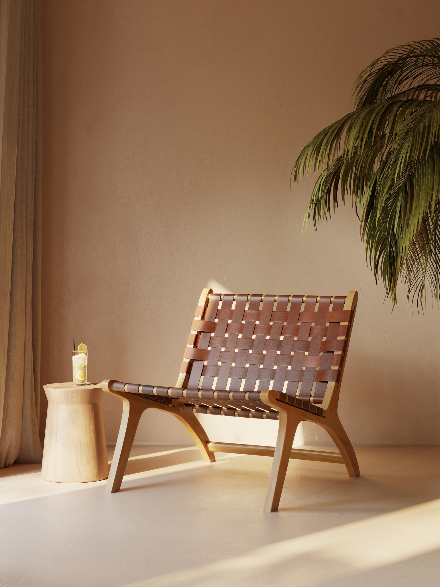 Leather Weave Chair