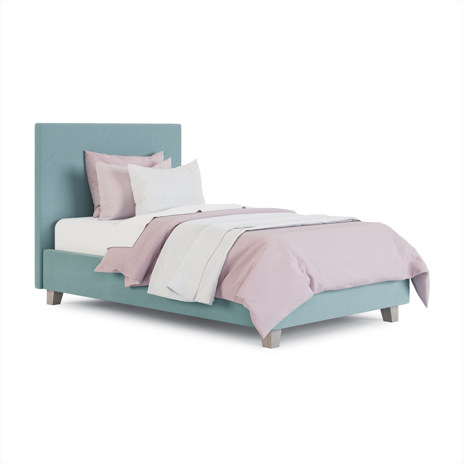 Modern Upholstered Twin Bed